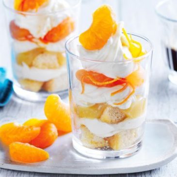 Mandarin and Lemon curd tiramisu trifles